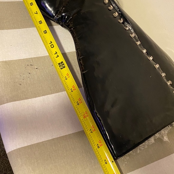 Neiman Marcus pvc vinyl shinny boots - Picture 10 of 11